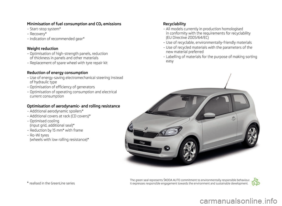 SKODA CITIGO 2012 1.G Owners Manual 