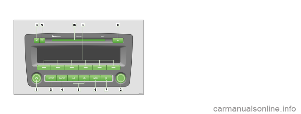 SKODA OCTAVIA TOUR 2012 2.G / (1Z) Swing Car Radio Manual 