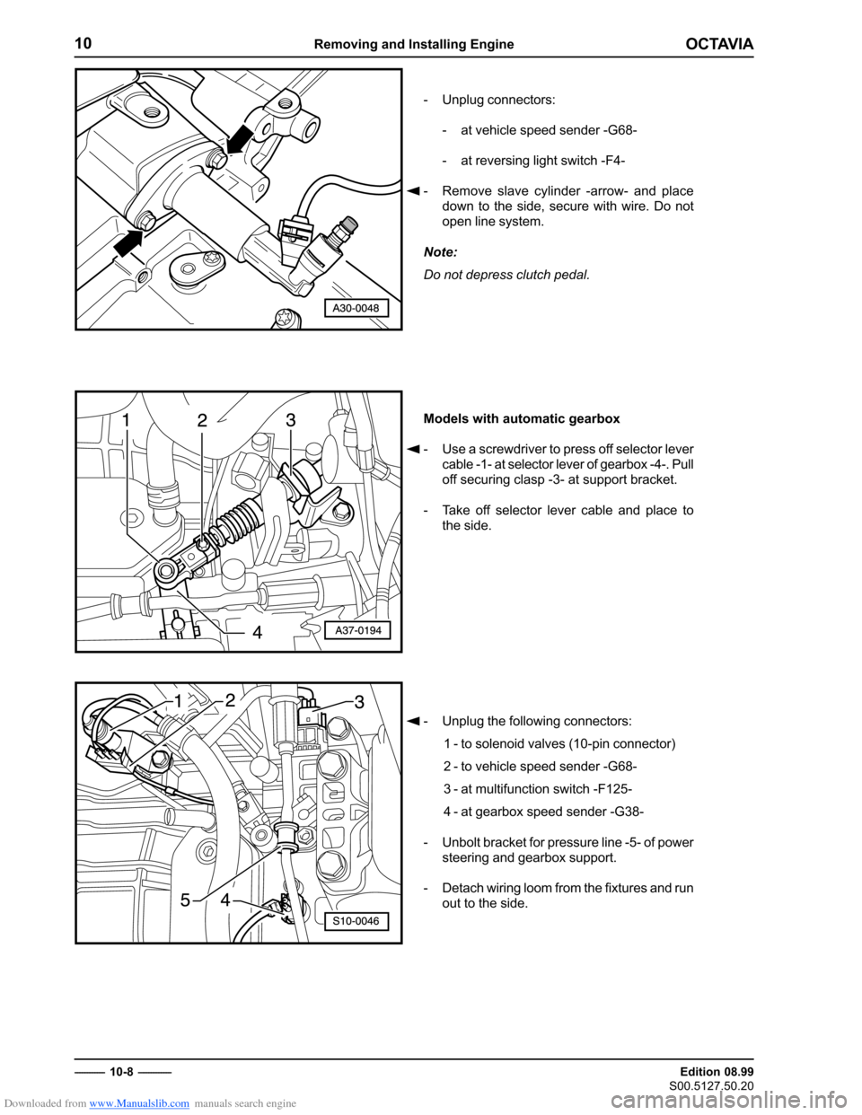 SKODA OCTAVIA 2000 1.G / (1U) 2.0 85kw Engine User Guide Downloaded from www.Manualslib.com manuals search engine �������
��������������������������������
�������������
��������������
�������������� ����
� �������������
� ������������������
� ��������������