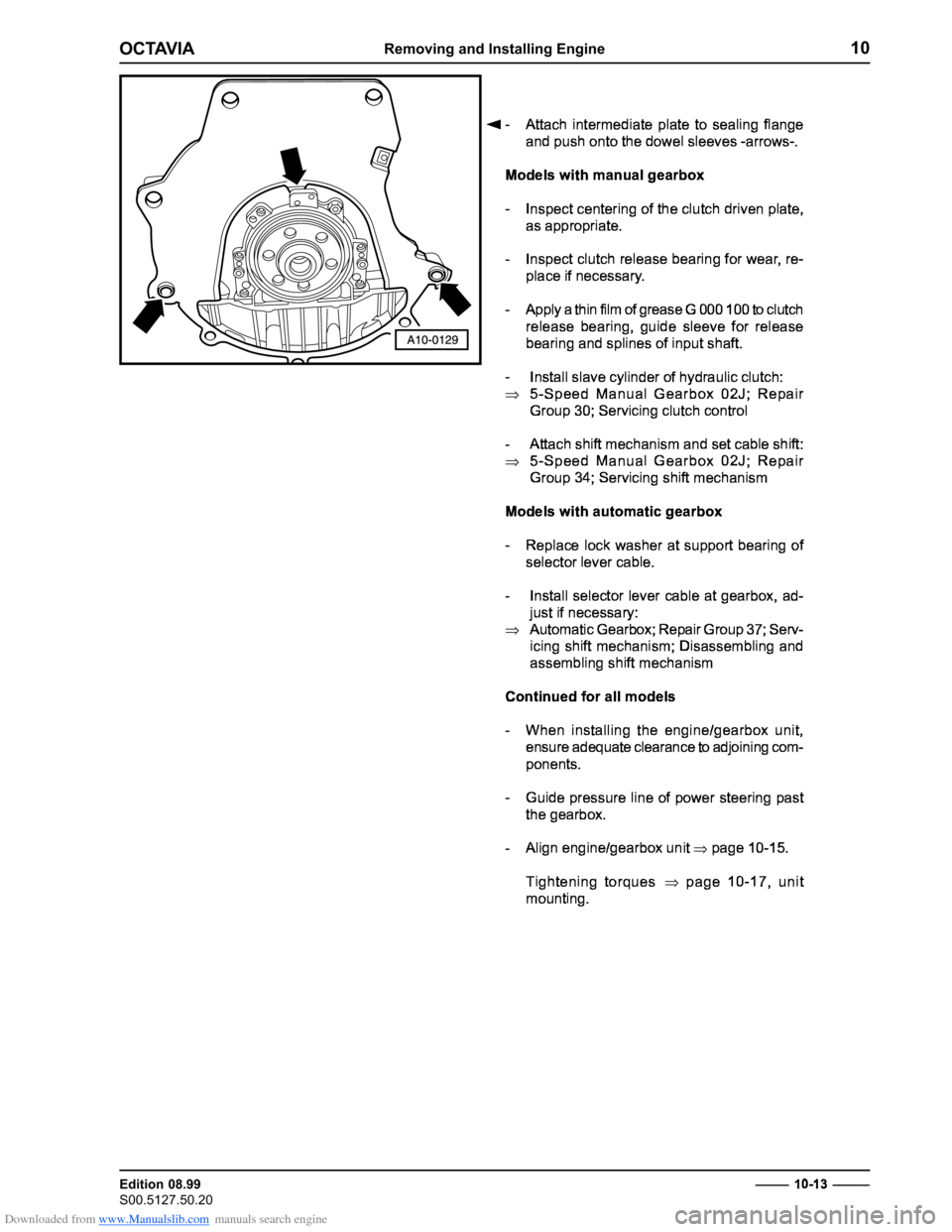 SKODA OCTAVIA 2000 1.G / (1U) 2.0 85kw Engine Owners Manual Downloaded from www.Manualslib.com manuals search engine ���������������������������������������
������������� 
���������������������������� ��

 � �������������
��
 

	



 
	


