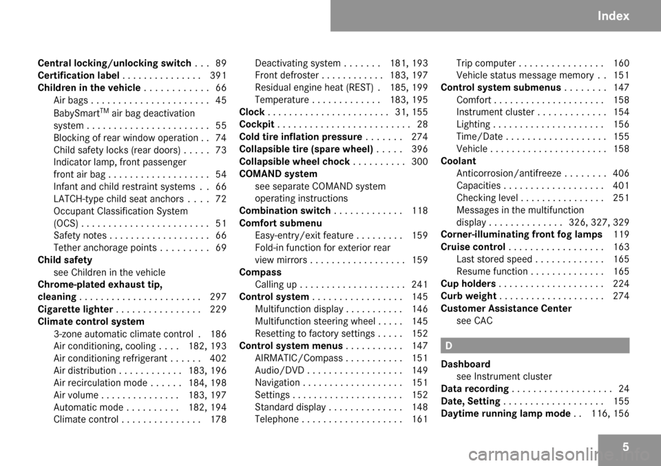 MERCEDES-BENZ R320 2009 W251 Owners Manual 