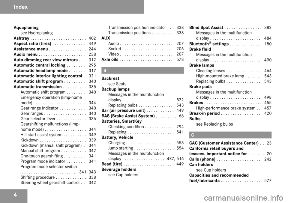 MERCEDES-BENZ CL65AMG 2009 C216 Owners Manual 