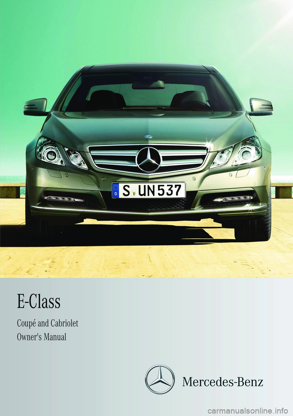 MERCEDES-BENZ E-CLASS CABRIOLET 2011  Owners Manual 