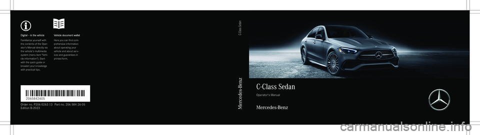 MERCEDES-BENZ C CLASS 2023  Owners Manual �D�i�g�i�t�a�l�