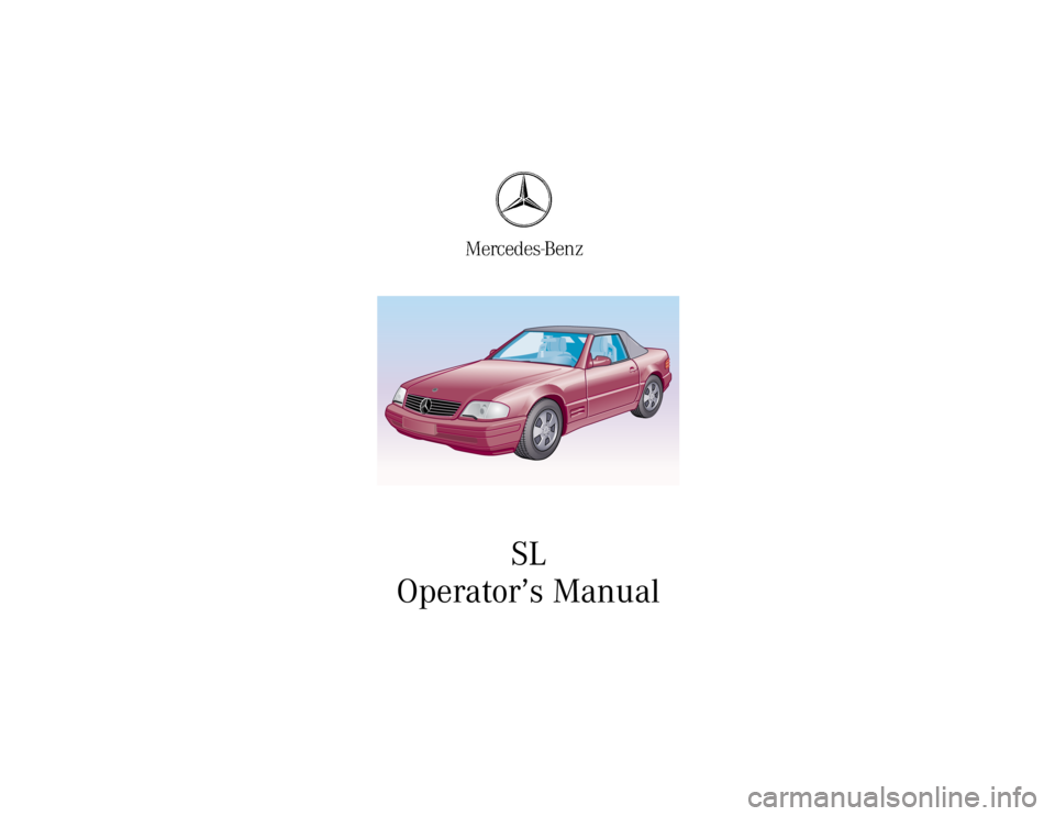 MERCEDES-BENZ SL CLASS 2002  Owners Manual 