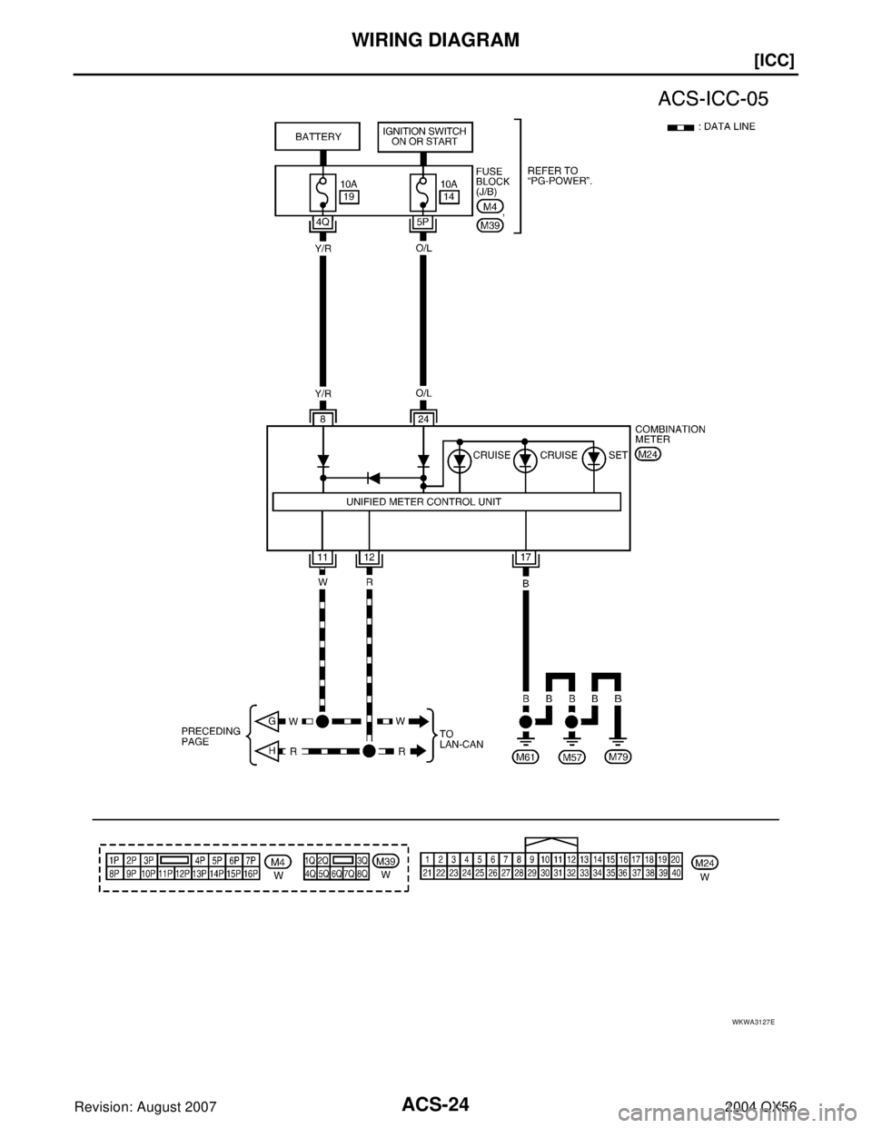 INFINITI QX56 2004  Factory Service Manual ACS-24
[ICC]
WIRING DIAGRAM
Revision: August 20072004 QX56
WKWA3127E 
