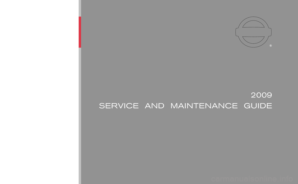 NISSAN ALTIMA COUPE 2009 D32 / 4.G Service And Maintenance Guide 