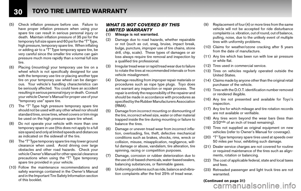 NISSAN VERSA HATCHBACK 2010 1.G Warranty Booklet 