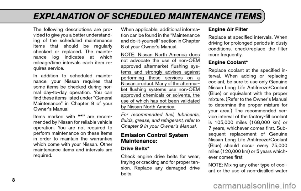 NISSAN VERSA HATCHBACK 2011 1.G Service And Maintenance Guide 
