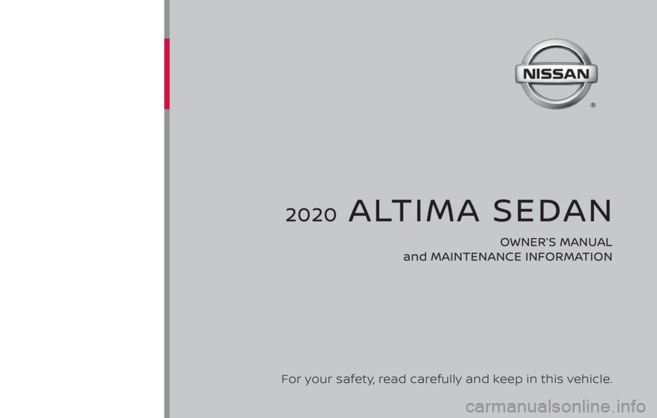 NISSAN ALTIMA 2022  Owners Manual 