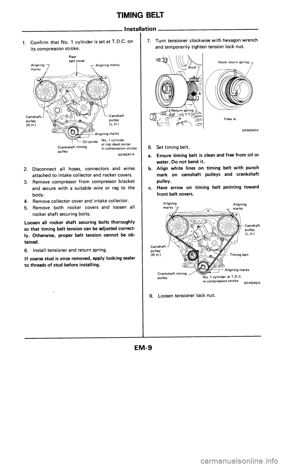 NISSAN 300ZX 1984 Z31 Engine Mechanical Workshop Manual 