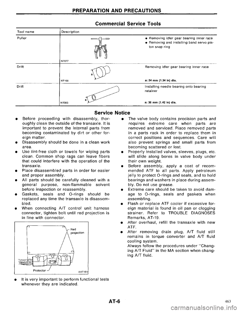 NISSAN PRIMERA 1996  Service Repair Manual 463 