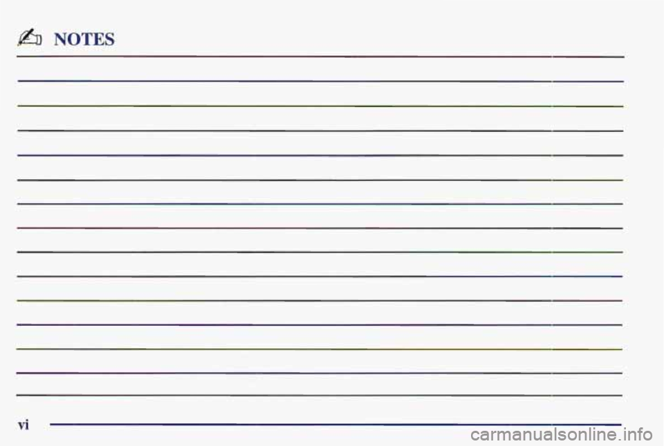 PONTIAC FIREBIRD 1997  Owners Manual b NOTES 
vi  