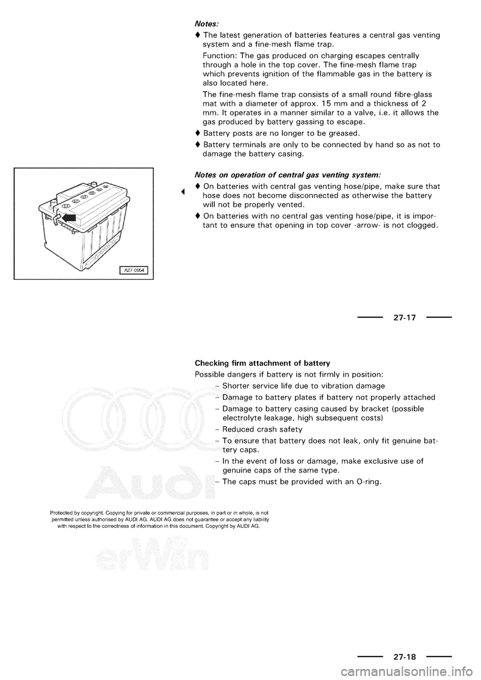 AUDI A3 2002 8L / 1.G Electrical System User Guide 