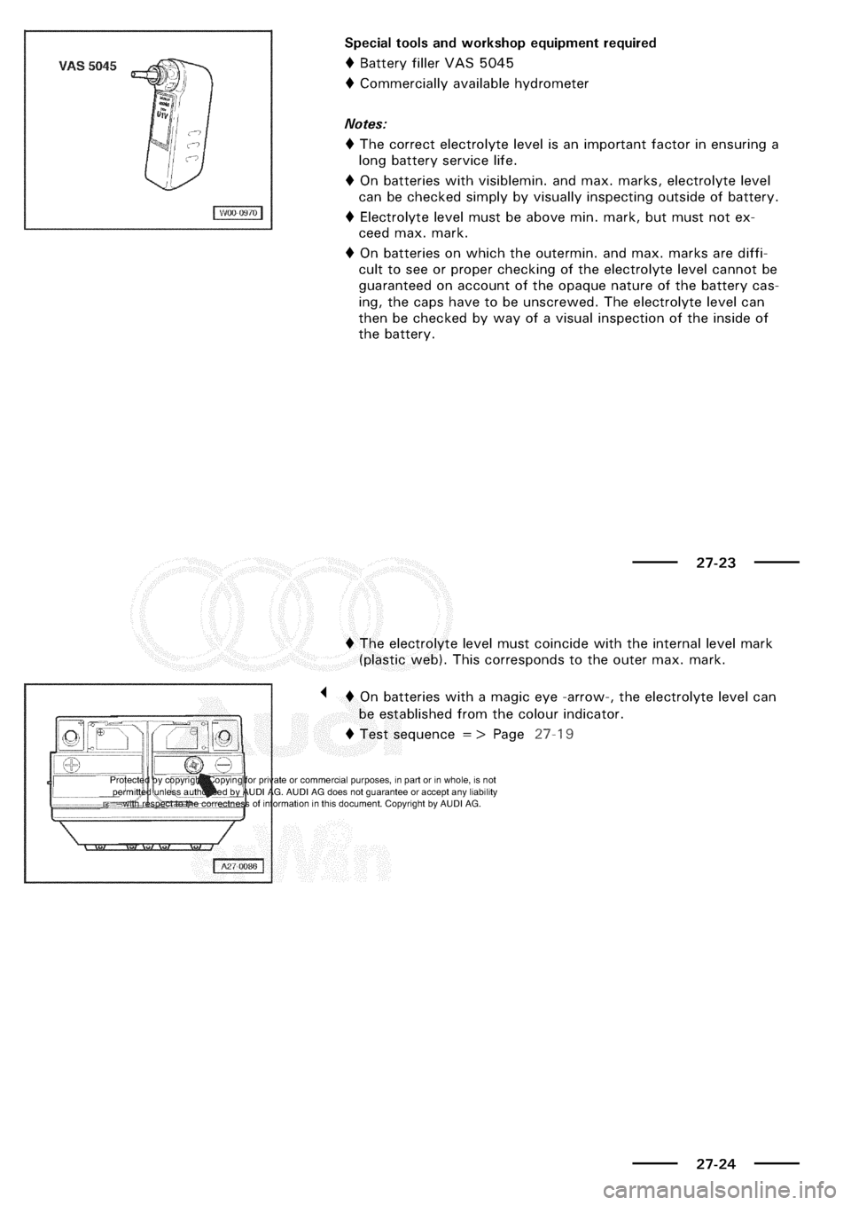 AUDI A3 2002 8L / 1.G Electrical System User Guide 