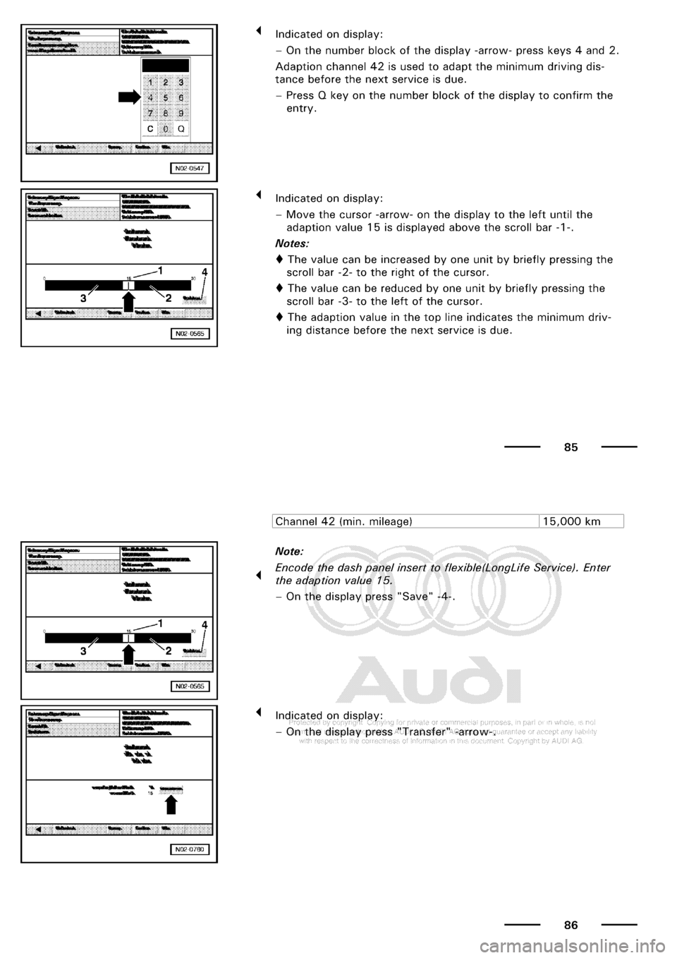 AUDI A3 2002 8L / 1.G Maintenance Service Manual 
