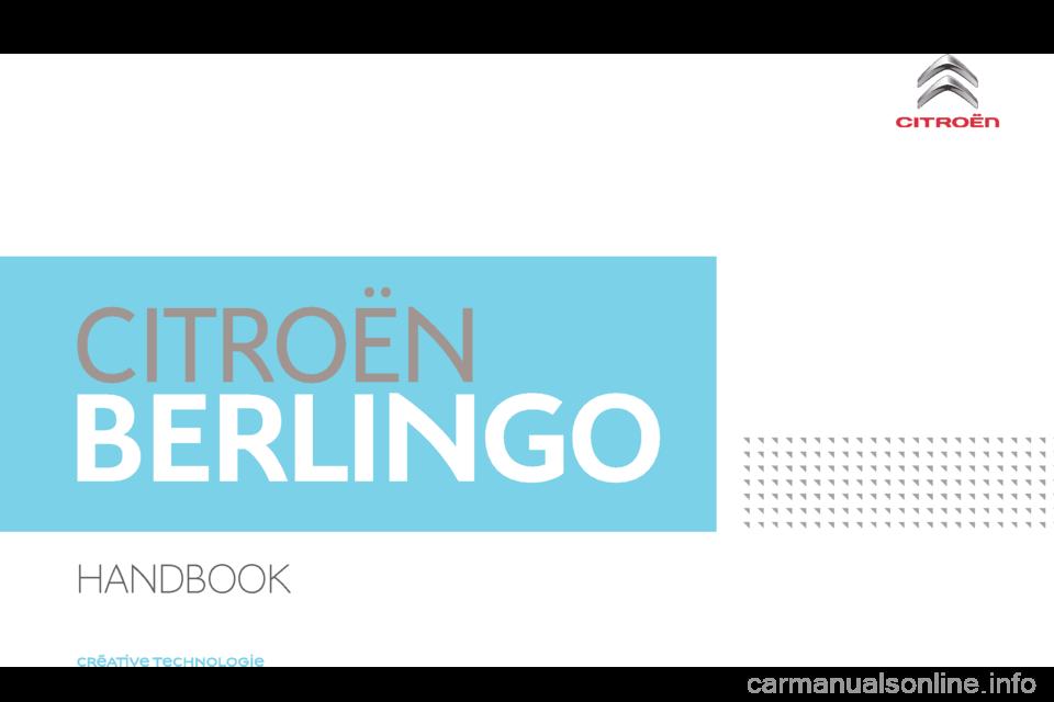 Citroen BERLINGO RHD 2017 2.G Owners Manual Handbook  