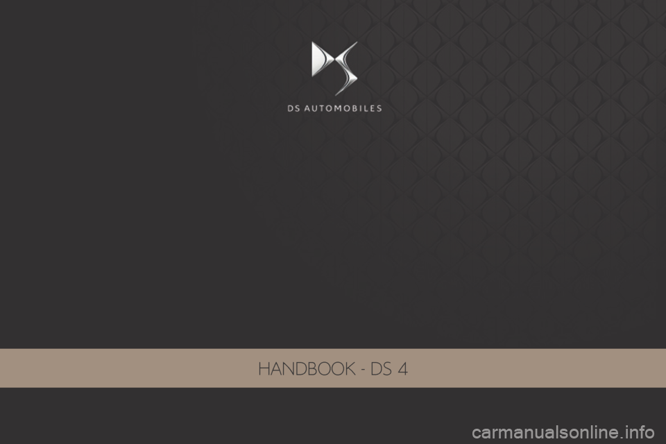 Citroen DS4 2017 1.G Owners Manual Handbook - dS 4 