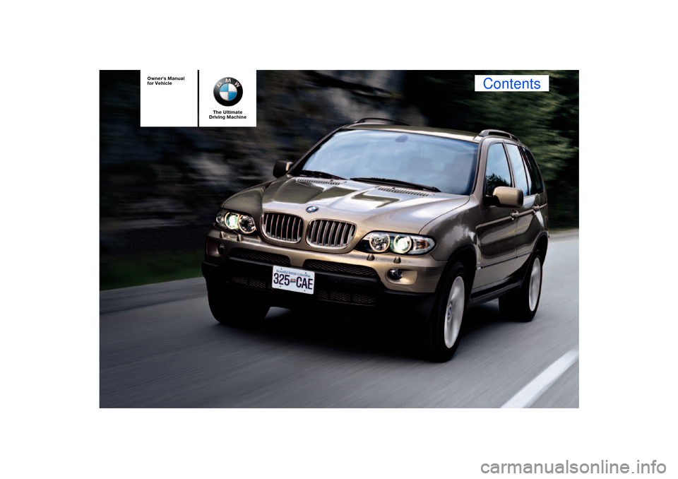 BMW X5 4.4I 2004 E53 Owners Manual 