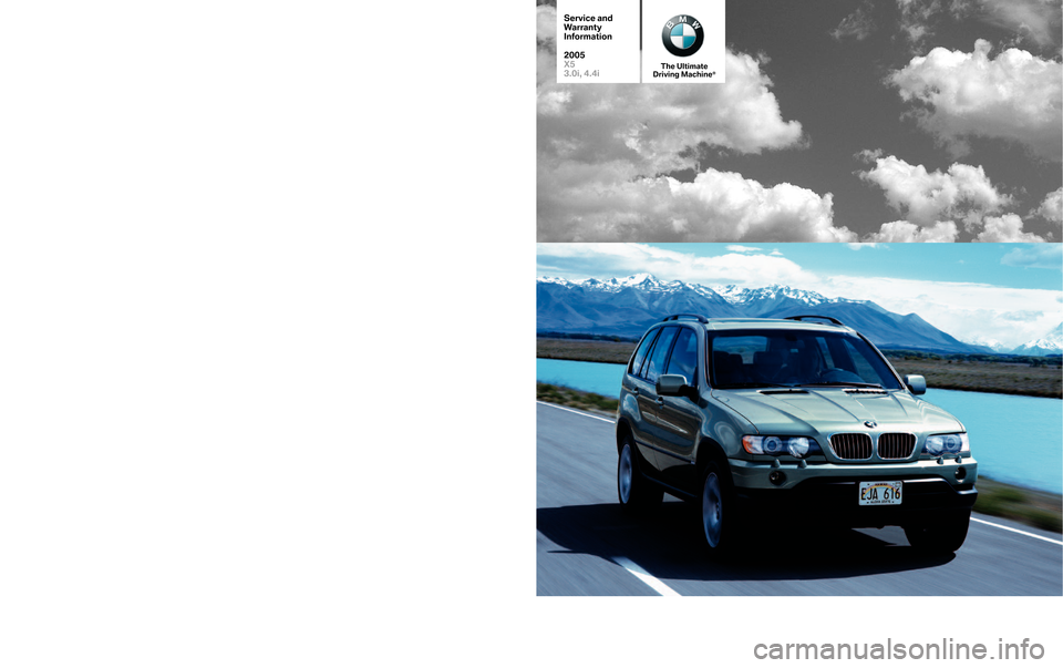 BMW X5 2005 E53 Service and warranty information 