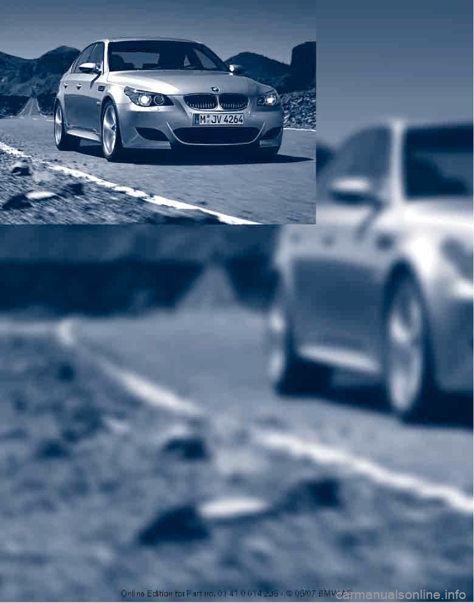 BMW M5 SEDAN 2008 E60 Owners Manual 