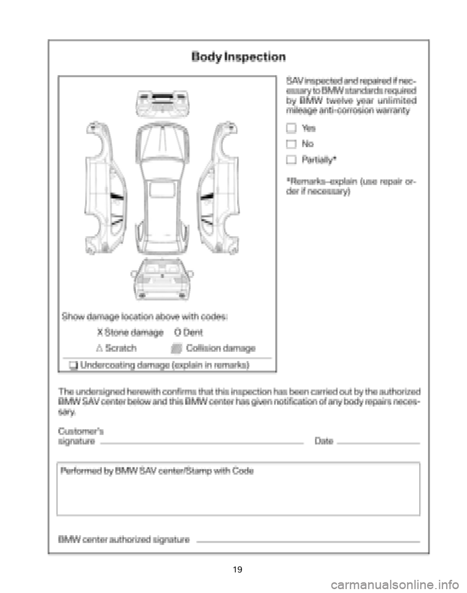 BMW X5 2008 E70 Service and warranty information 19 