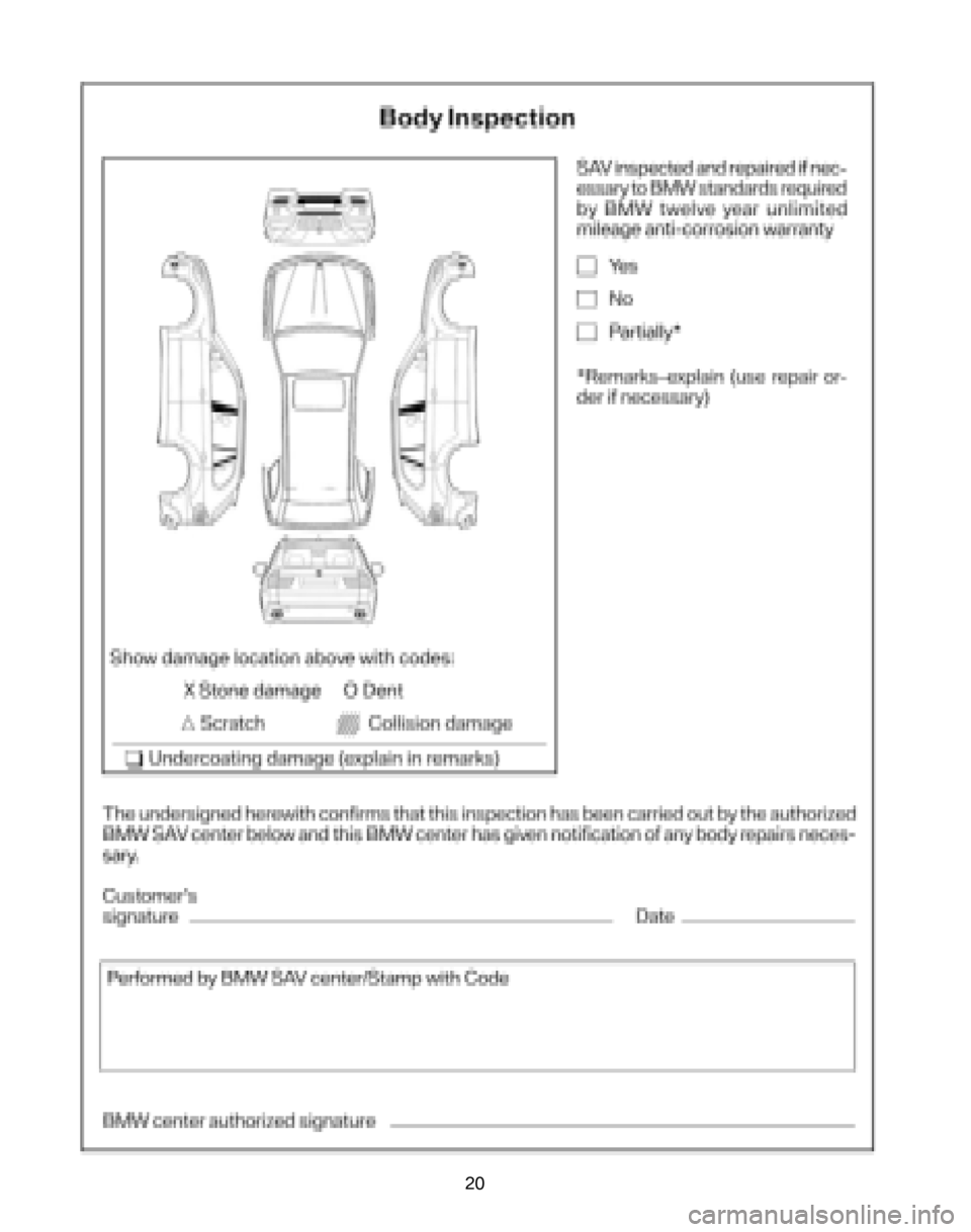 BMW X5 2008 E70 Service and warranty information 20 