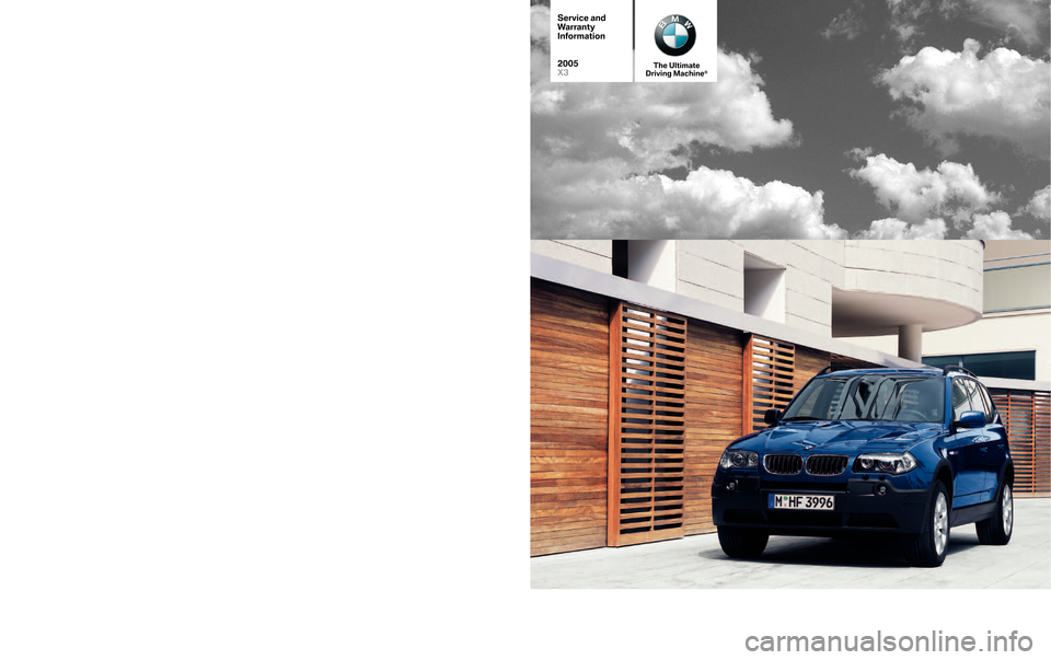 BMW X3 2005 E83 Service and warranty information 