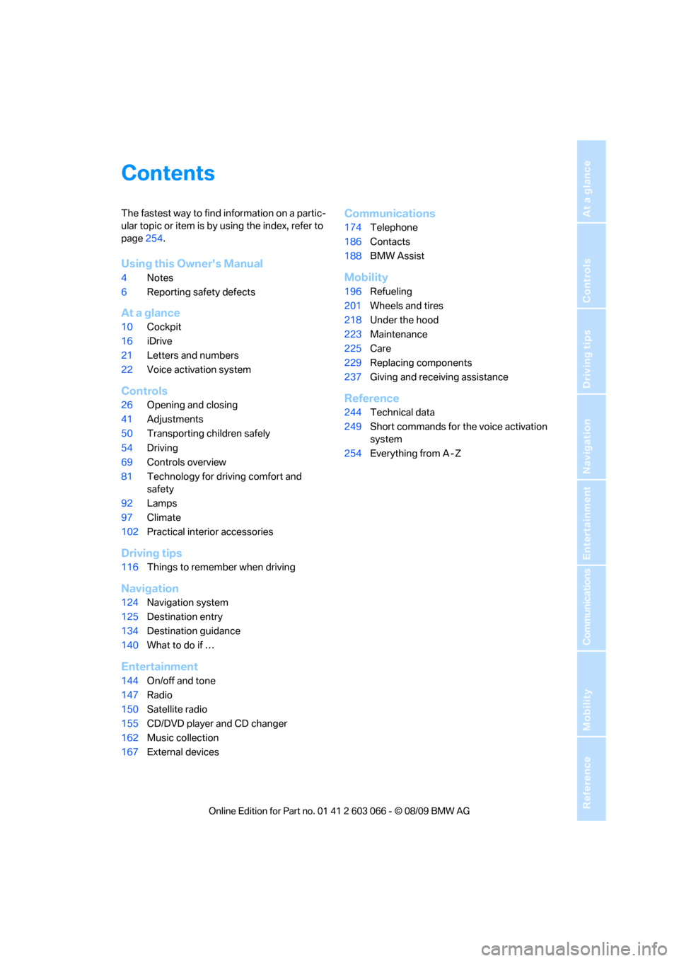 BMW M3 SEDAN 2010 E90 Owners Manual BMW M3 SEDAN 2010 E90 Owners Manual, Page 5