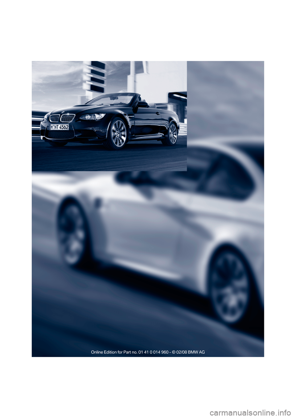 BMW M3 CONVERTIBLE 2008 E93 Owners Manual 