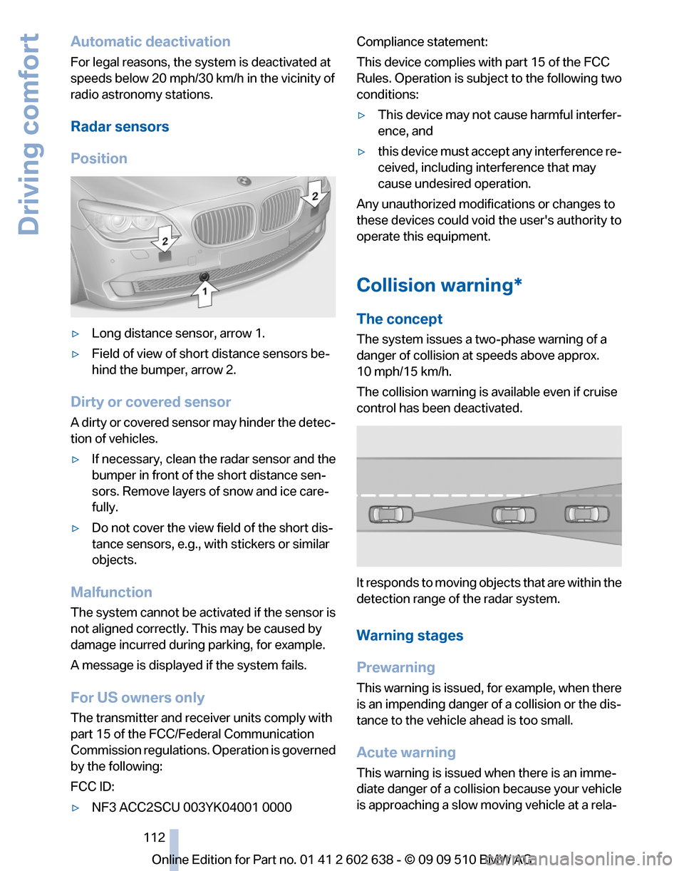 BMW 760I 2010 F01 Owners Manual BMW 760I 2010 F01 Owners Manual