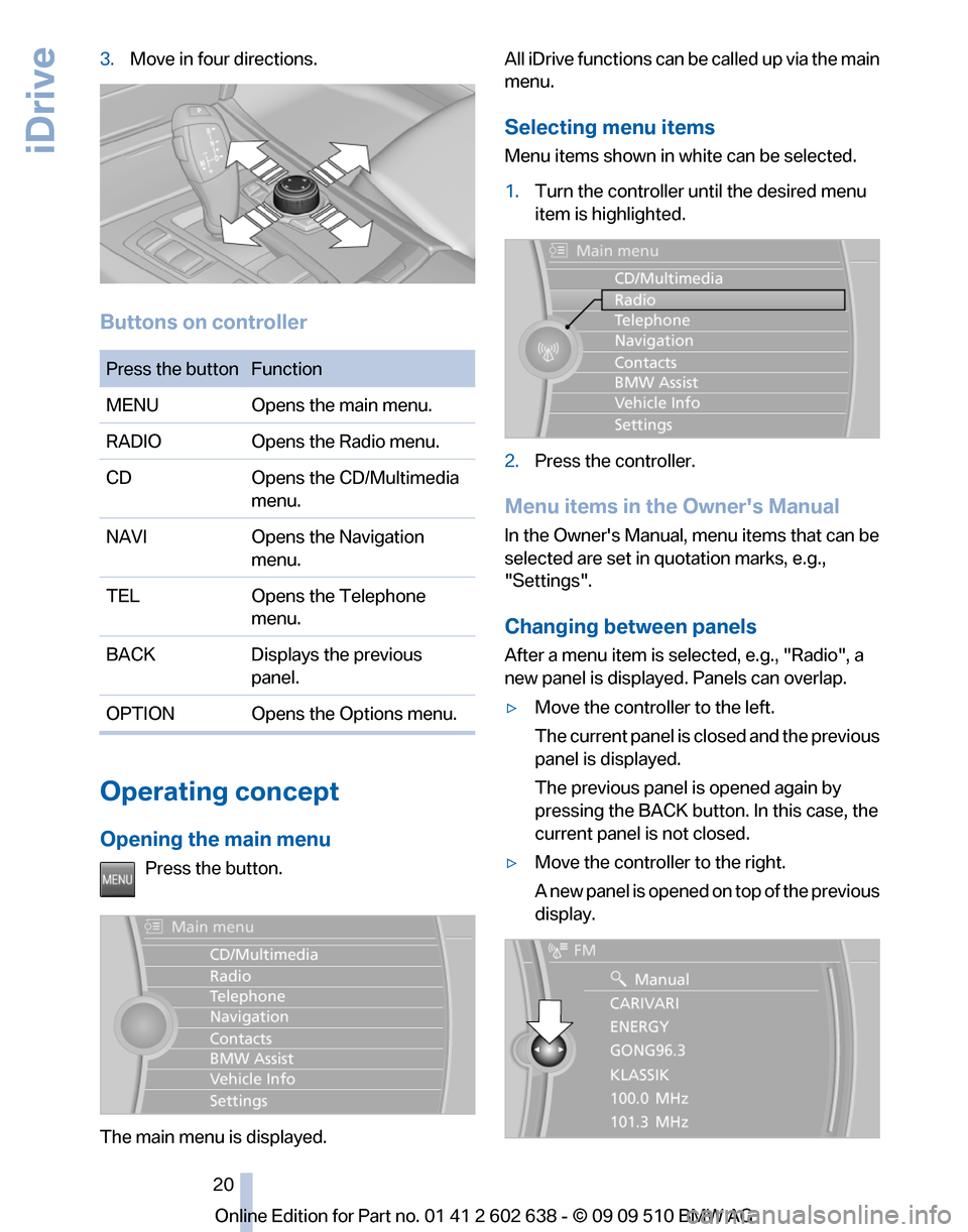 BMW 750LI 2010 F01 User Guide 