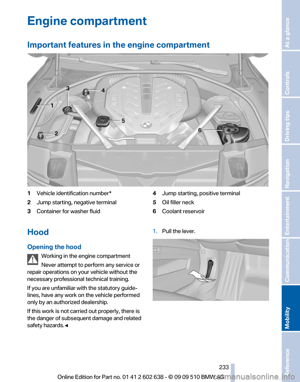 BMW 750LI 2010 F01 Owners Manual 