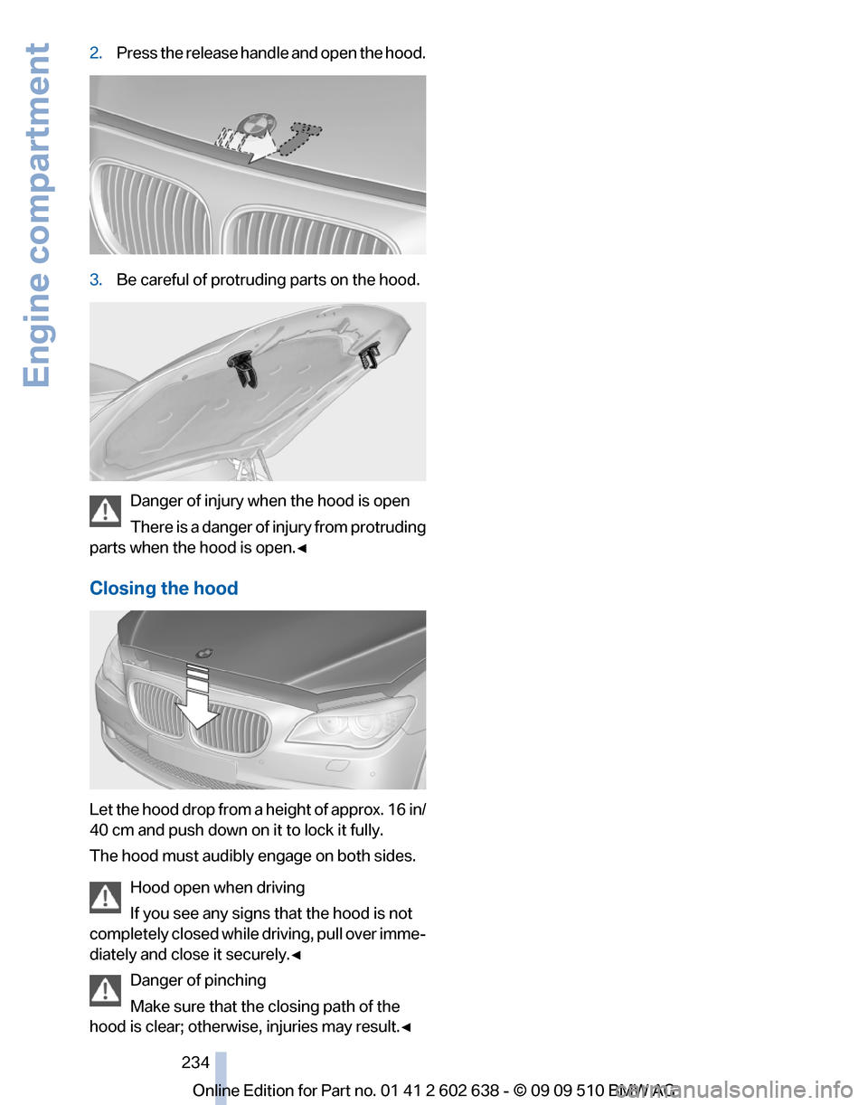 BMW 750I 2010 F01 Owners Manual 