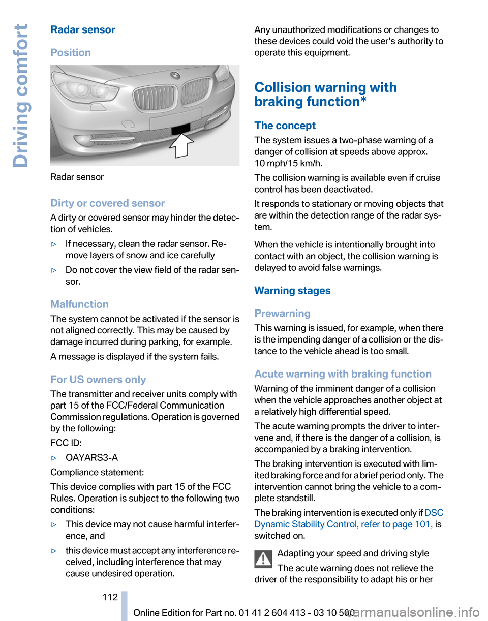 BMW 550I GT 2010 F07 Owners Manual BMW 550I GT 2010 F07 Owners Manual