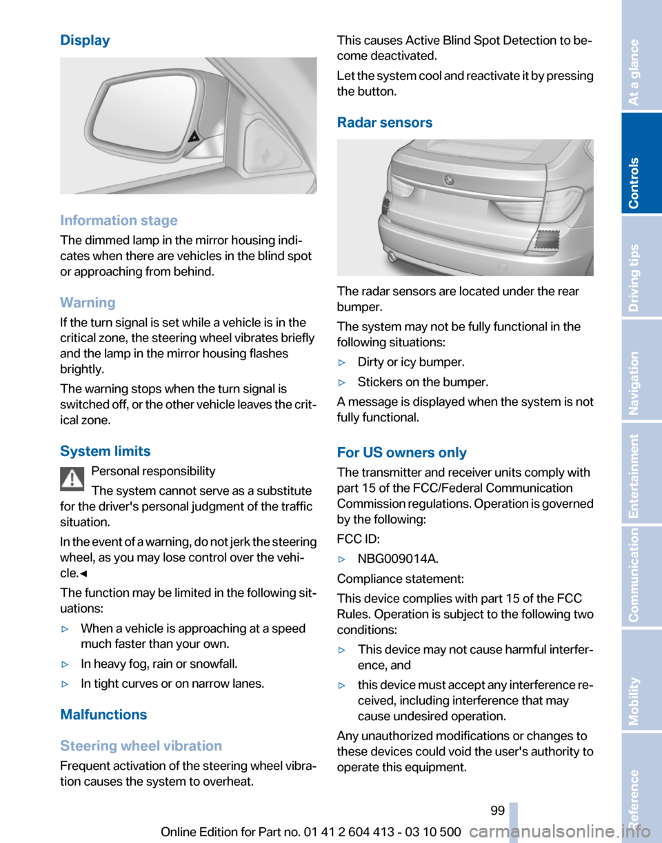 BMW 535I GT 2010 F07 Owners Manual 