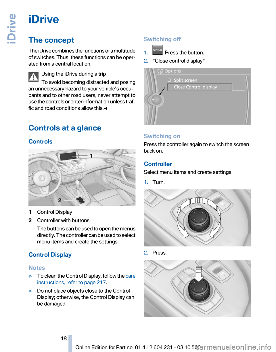BMW Z4 2011 E89 User Guide BMW Z4 2011 E89 User Guide