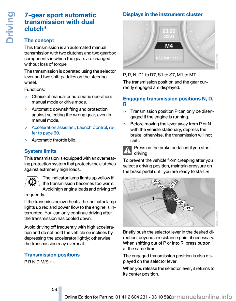 BMW Z4 2011 E89 Workshop Manual 