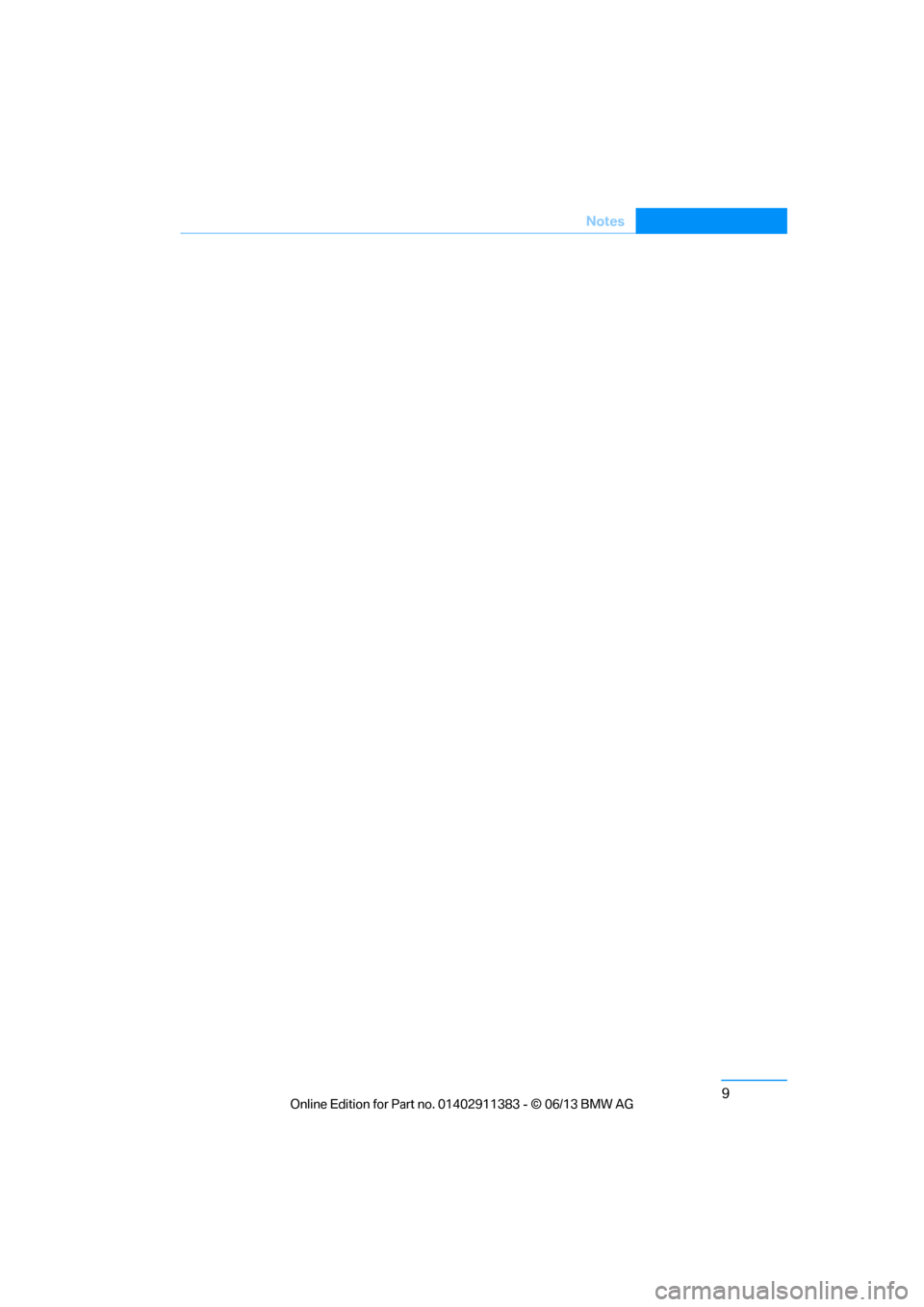 BMW 3 SERIES CONVERTIBLE 2013 E93 User Guide 9
Notes

00320051004F004C00510048000300280047004C0057004C005200510003  