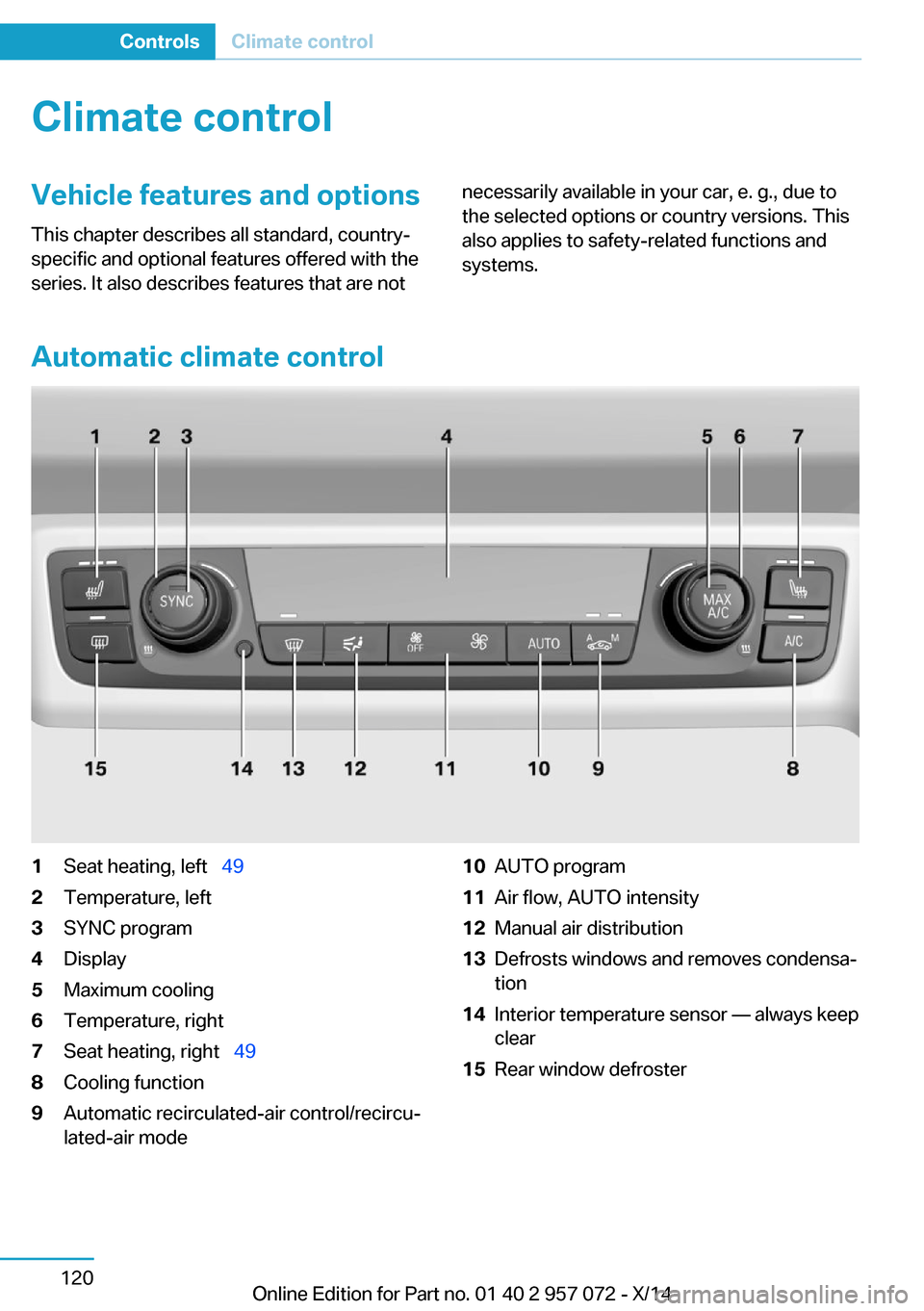 BMW I8 2014 I12 Owners Manual Climate controlVehicle features and options
This chapter describes all standard, country-
specific and optional features offered with the
series. It also describes features that are notnecessarily ava BMW I8 2014 I12 Owners Manual Climate controlVehicle features and options
This chapter describes all standard, country-
specific and optional features offered with the
series. It also describes features that are notnecessarily ava