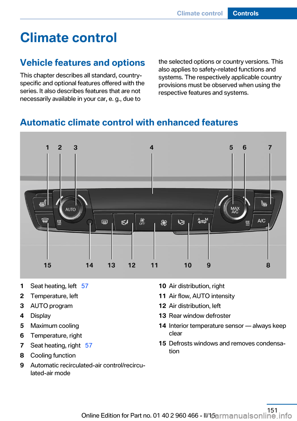 BMW ACTIVE HYBRID 3 2015 F30H Owners Manual Climate controlVehicle features and options
This chapter describes all standard, country-
specific and optional features offered with the
series. It also describes features that are not
necessarily av BMW ACTIVE HYBRID 3 2015 F30H Owners Manual Climate controlVehicle features and options
This chapter describes all standard, country-
specific and optional features offered with the
series. It also describes features that are not
necessarily av
