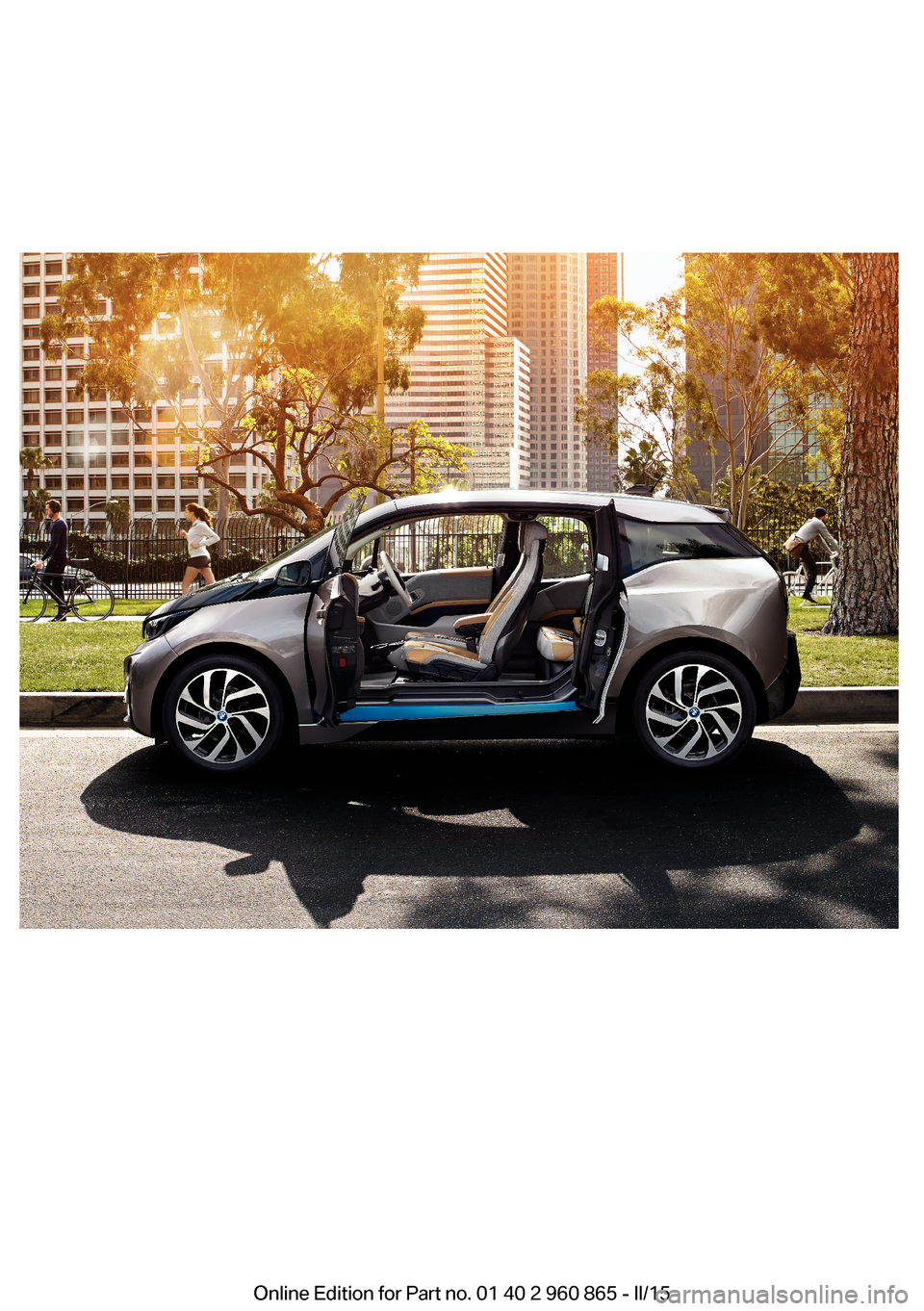 BMW I3 2015 I01 Owners Manual Online Edition for Part no. 01 40 2 960 865 - II/15 