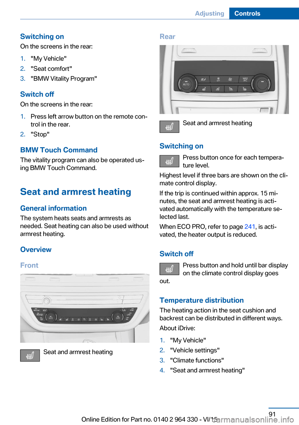 BMW 7 SERIES 2016 G12 Owners Manual (314 Pages)