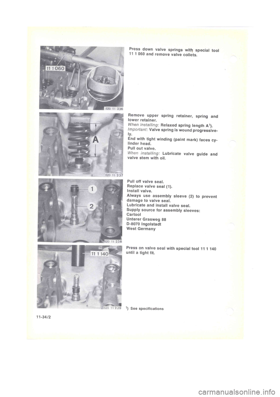 BMW 320i 1983 E21 M20 Engine Workshop Manual BMW 320i 1983 E21 M20 Engine Workshop Manual