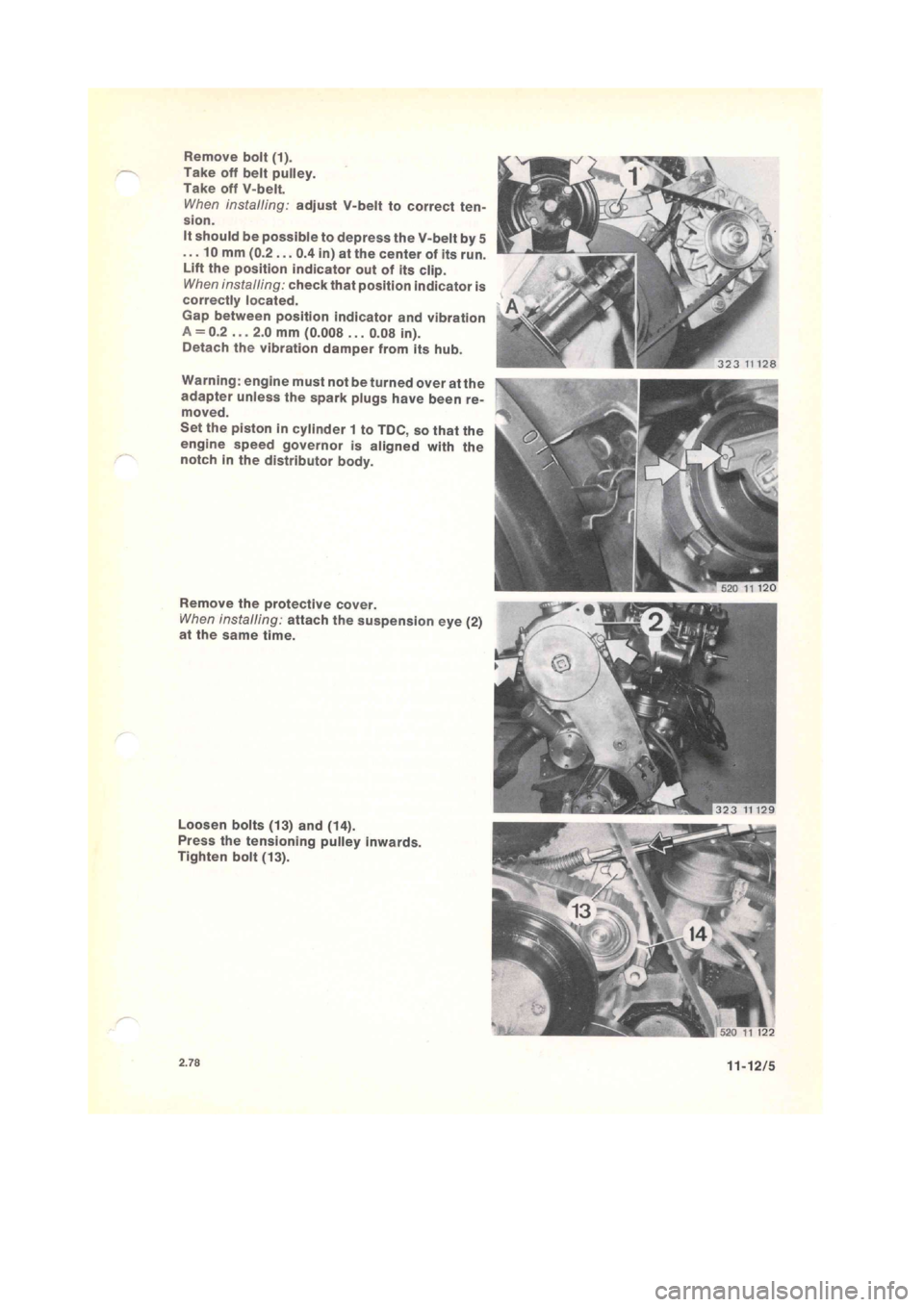 BMW 320i 1980 E21 M20 Engine Manual PDF 