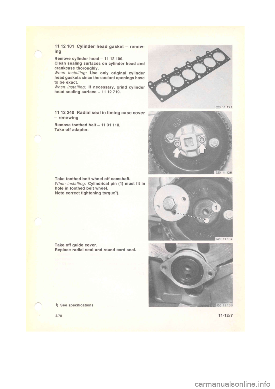 BMW 320i 1981 E21 M20 Engine Manual PDF BMW 320i 1981 E21 M20 Engine Manual PDF