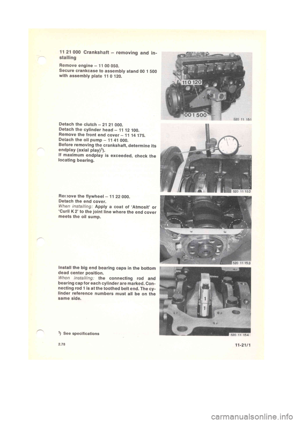 BMW 320i 1977 E21 M20 Engine Manual Online 