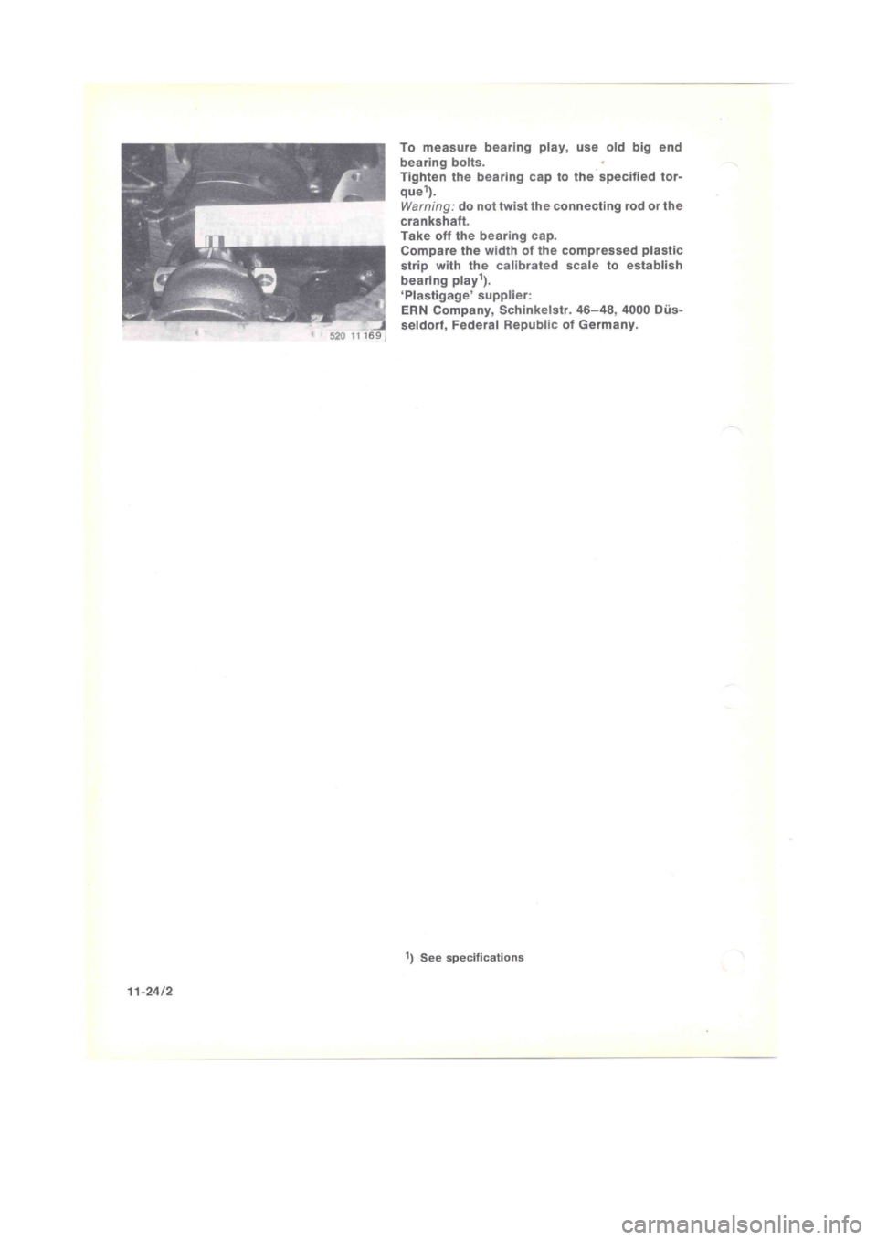BMW 320i 1981 E21 M20 Engine Owners Manual BMW 320i 1981 E21 M20 Engine Owners Manual