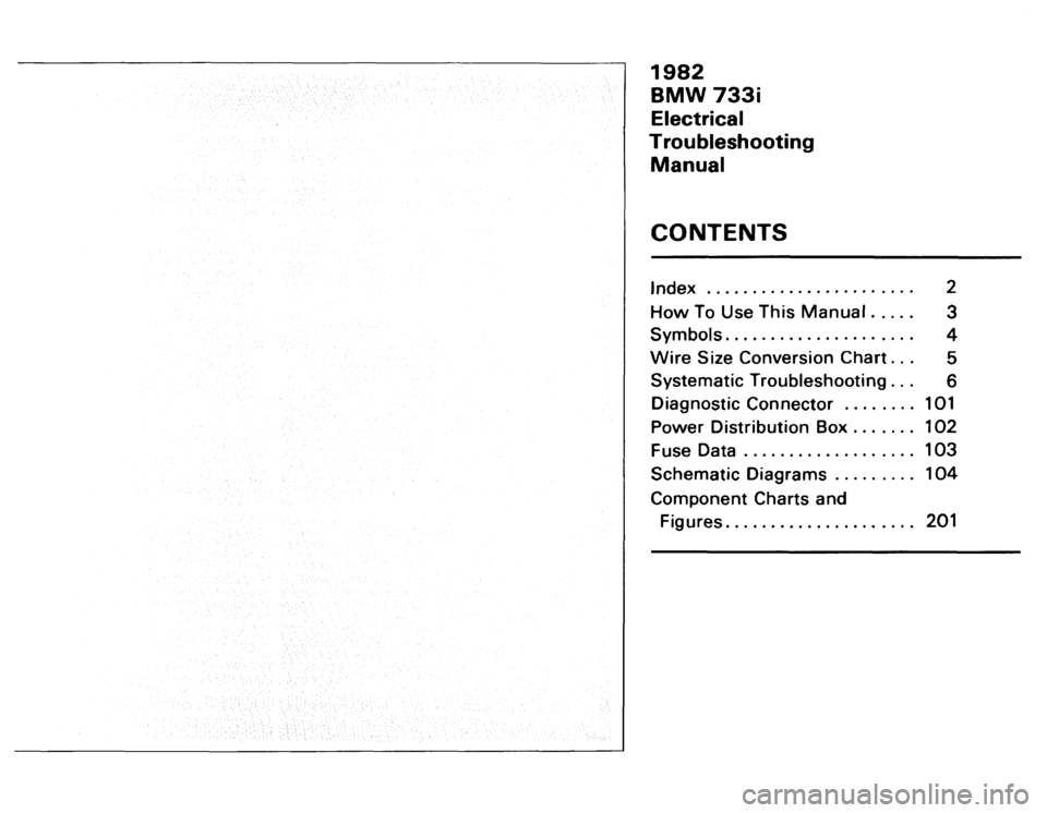 BMW 733i 1982 E23 Electrical Troubleshooting Manual 