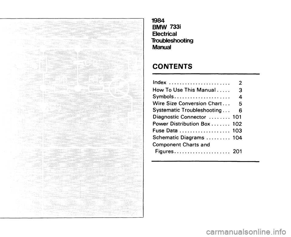 BMW 733i 1984 E23 Electrical Troubleshooting Manual 